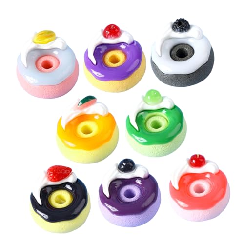 ERINGOGO 8st Simuliertes Lebensmittelspielzeug Donut-Requisiten Kaufen Party-Donut-Dekoration Donut-Perle Miniatur-handyhüllen-anhänger Bastelbedarf Gefälschter Donut Donut-fotokabine Harz von ERINGOGO