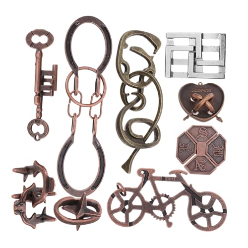 ERINGOGO 9 Stück Teiliges Metall Luban Lock Puzzle Intelligentes Denksportspielzeug für Kreativität und Problemlösung für Erwachsene und Fördert Kritisches und Kognitive Fähigkeiten ERINGOGO 9 Stück Teiliges Metall Luban Lock Puzzle Intelligentes Denksportspielzeug für Kreativität und Problemlösung für Erwachsene und Fördert Kritisches und Kognitive Fähigkeiten von ERINGOGO