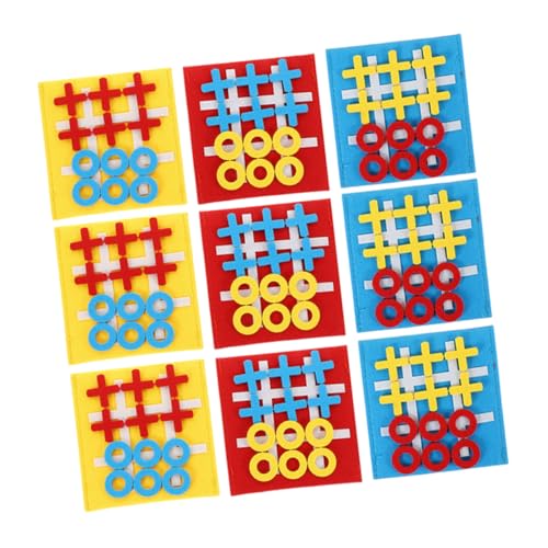 ERINGOGO 9 Stück Teiliges Ticktacktoe Spielset aus Filz Interaktives Familienspiel für Erwachsene Pädagogisches Denkspiel und Problemlösung Buntes Mini Brettspiel ERINGOGO 9 Stück Teiliges Ticktacktoe Spielset aus Filz Interaktives Familienspiel für Erwachsene Pädagogisches Denkspiel und Problemlösung Buntes Mini Brettspiel von ERINGOGO