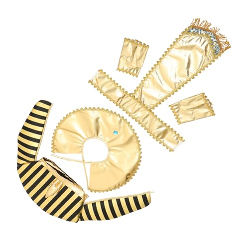 ERINGOGO Ägyptisches Kostümzubehör Teilig mit Kopfschmuck Halskragen Armbändern und Gürtel für Halloween Cosplay Pharaonen Verkleidung Party und Rollenspiele ERINGOGO Ägyptisches Kostümzubehör Teilig mit Kopfschmuck Halskragen Armbändern und Gürtel für Halloween Cosplay Pharaonen Verkleidung Party und Rollenspiele von ERINGOGO