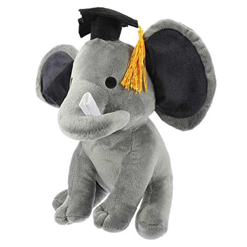 ERINGOGO Abschlussgeschenk niedliche Cute Present Ideas ausgestopfte Elefantenspielzeuge Abschluss-Stofftier Abschluss-Elefantenpuppe Neuheit Elefantenpuppe PP Baumwolle Grey von ERINGOGO