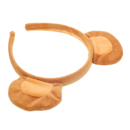 ERINGOGO Affenohren Stirnband Affenkopf Cosplay-stirnband Make-up-stirnbänder Party-kopfbedeckung Gesicht Stirnband Waschen Plüsch Affenohren Und Bananenkostüm Brown Plastik von ERINGOGO