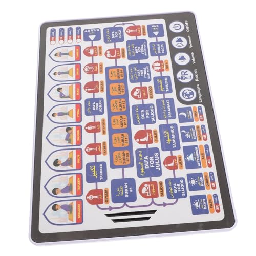 ERINGOGO Arabisch-lernmaschine Lerntablett Für Kinder Früherziehungsmaschine Arabische Buchstabentabelle Arabische Tafel Alphabet-Puzzle Buch Mit Arabischem Alphabet Arabisch-lernblock Abs von ERINGOGO