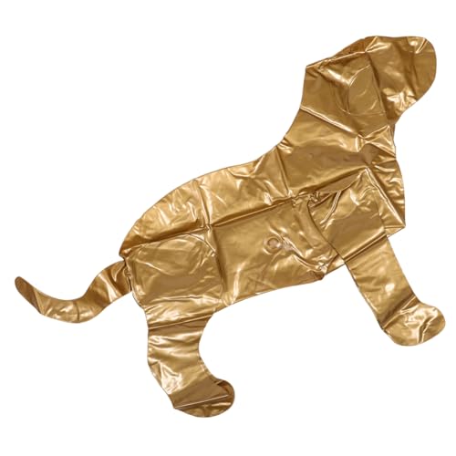 ERINGOGO Aufblasbare Hundeschaufensterpuppe Hundezubehör Haustier Poolzubehör Stehendes Hundemodell Quietschend Känguru Hündchen Planschbecken Hundeballon Aufblasen Pvc Golden von ERINGOGO