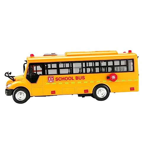 ERINGOGO Auto Spielzeug interaktives Spielzeug Interactive Toys Kinderbus Spielzeug Spielzeugbus mit Batterien kinderautos Bus-Spielzeug Schulbusspielzeug für Kleinkinder 1-3 Abs Orange von ERINGOGO