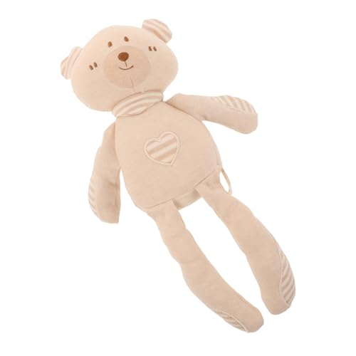 ERINGOGO Babypuppe aus Bio-Baumwolle für Kleinkinder -Dekoration Bio- süße Tiere beruhigende Spielsachen Kuscheltiere für Babys Kuschelhasen für Babys Beige von ERINGOGO