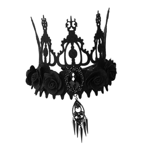ERINGOGO Barock Halloween Krone Damen Haarschmuck Party Queen Kopfschmuck Leichtes Langlebiges Material Einzigartiges Design für Kostüm Halloween Accessoire ERINGOGO Barock Halloween Krone Damen Haarschmuck Party Queen Kopfschmuck Leichtes Langlebiges Material Einzigartiges Design für Kostüm Halloween Accessoire von ERINGOGO