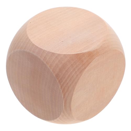 ERINGOGO Blanko-würfel Aus Holz, Spiele, Partys, Holzklötze, 6-seitig, 80 Mm, Unvollendet, Für Holzwürfel, Bastelpartys, Brettspiele, Partyzubehör, Standard-spielwürfel von ERINGOGO