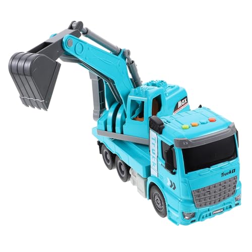 ERINGOGO Blaue Bagger mit Licht Musik Langlebiges Kunststoff Ingenieurfahrzeug Modell Schwungrad Kipplaster Pädagogisches für Jungen Ab Jahren ERINGOGO Blaue Bagger mit Licht Musik Langlebiges Kunststoff Ingenieurfahrzeug Modell Schwungrad Kipplaster Pädagogisches für Jungen Ab Jahren von ERINGOGO