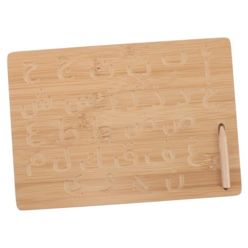 ERINGOGO Braille-schreibtafel Für Die Frühe Bildung Magnetische Brieftafel Zeichenbrett Aus Holz Abakus Für Kinder Mathe Schrägtafel Zum Schreiben Magnetische Alphabettafel Bambus Khaki von ERINGOGO