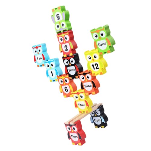 ERINGOGO Bunte Holzbausteine Eulen Stapelspielzeug Lernspiel für Jungen Mädchen Fördert Feinmotorik Denkvermögen und Kreativität ERINGOGO Bunte Holzbausteine Eulen Stapelspielzeug Lernspiel für Jungen Mädchen Fördert Feinmotorik Denkvermögen und Kreativität von ERINGOGO