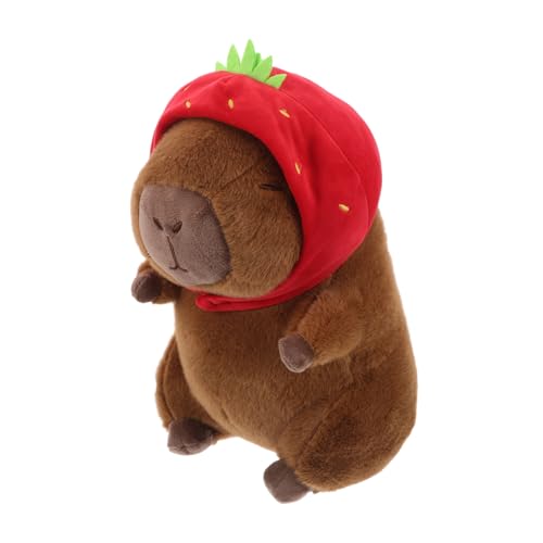 ERINGOGO Capybara Plüschpuppe Schildkröte Stofftier Obstkostüm Halloween Spielzeug Kuscheltiere Plüsch Schlüsselanhänger Kuscheltiere Für Babys Kinderspielzeug Kurzer Plüsch von ERINGOGO