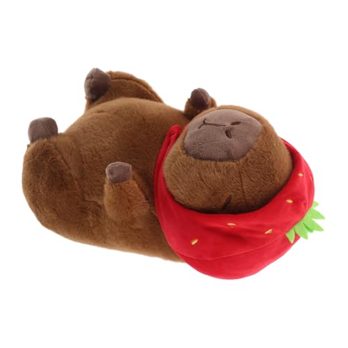 ERINGOGO Capybara-plüschpuppe Capybara-bär Kapybara-Kissen Erdbeer-Capybara Erdbeere Wohnkultur Capybara Stofftier Kuscheltiere Capybara-körperkissen Capybara Plüsch Groß Pp Baumwolle von ERINGOGO