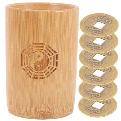 ERINGOGO Chinesisches Divinationsspiel aus Bambus mit Kupfermünzen für Wahrsagerei und Feng Shui Traditionelles Glücksbringer Zubehör für Familienfeiern und Persönliche ERINGOGO Chinesisches Divinationsspiel aus Bambus mit Kupfermünzen für Wahrsagerei und Feng Shui Traditionelles Glücksbringer Zubehör für Familienfeiern und Persönliche von ERINGOGO