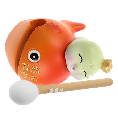 ERINGOGO Dekompressionsspielzeug Für Fische Aus Holz Spielzeug Für Kinder Percussion-Spielzeug Musikinstrumente Für Kinder Tempelholzfisch Musikinstrumente Für Kleinkinder Holzguiro Hölzern von ERINGOGO