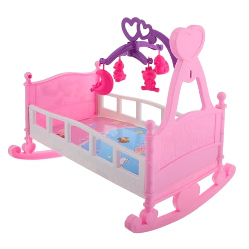 ERINGOGO Dollhouse Möbelbett Miniaturhaus Accessoires Für Tun Um Mini Bett Für Puppen Schlafzimmer Dollhouse Möbel Zu von ERINGOGO