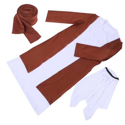 ERINGOGO Dubai Shepherd-Kleidung Komplettes Kostümset Dubai Kleidung mittelalterliche Kleidung Jedi-Kostüm Arabisches Kostüm Ritterkostüm für Kinder Ritterkostüm für Jungen Polyester von ERINGOGO