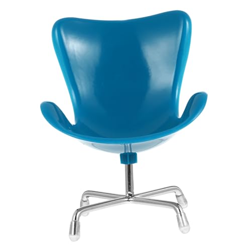 ERINGOGO Egg-Stuhl-Sessel Puppen-Ei-Stuhl Sitz Miniaturen Bausätze Stütze winzig klein kinderstuhl Chair puppenstubenmöbel kinderspielzeuge Miniaturstuhl für Spielzeughaus Plastik Blue von ERINGOGO