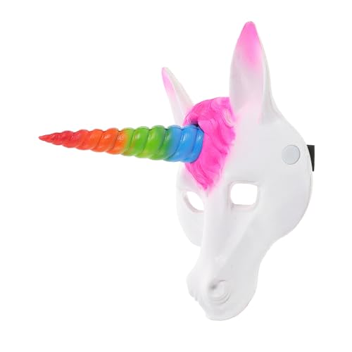 ERINGOGO Einhorn-Maske Pferdekopfmaske tierische Cosplay-Maske Halloween-Partyzubehör Pferdemaske Tierkopfmaske Magische Maske Maskierte Maske d Maske lustige Kostüme Halloween-Masken Pu von ERINGOGO