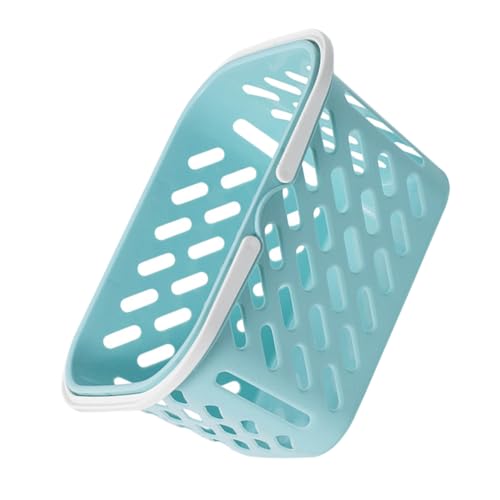 ERINGOGO Einkaufskorb ablagekörbe Storage Baskets Fantasie Puppenhausdekoration Mikroszenendekoration Puppenhäuser Bausatz Deckel Mini-Hauskorb Mini-Aufbewahrungskorb Plastik Blue von ERINGOGO