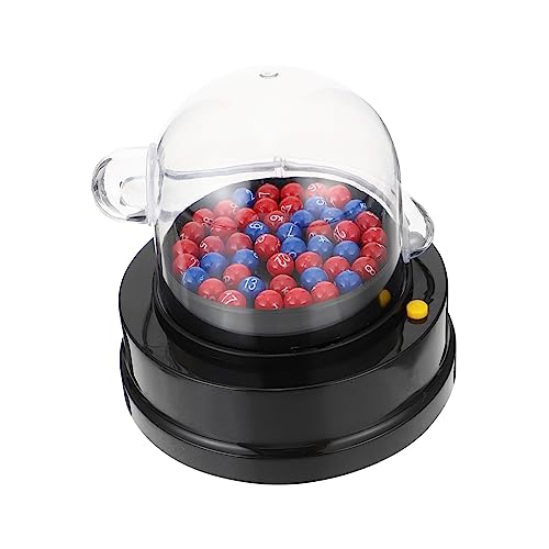 ERINGOGO Elektrische Lotteriemaschine Lottokugelmaschine Favorisieren Nummernauswahlmaschine Ball Karte Geld Spiel Automatisch Bausätze Mini-klauenmaschine Sport Anrufer Verlosen Black Pp von ERINGOGO