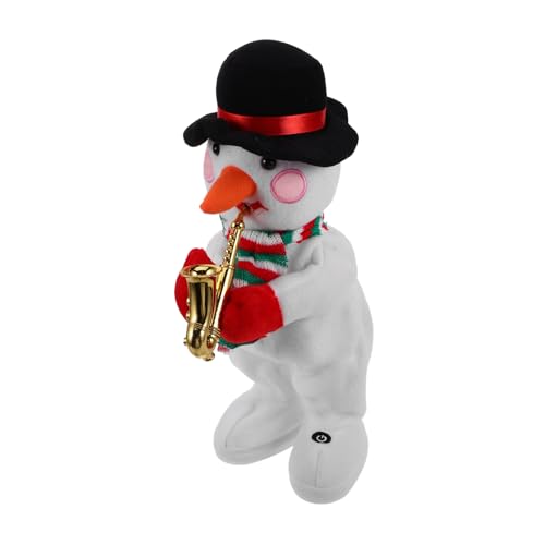 ERINGOGO Elektrischer Schneemann Weihnachtsmann Kinder Weihnachten Singender Schneemann Plüsch Schneemann Spielzeug Mit Musik Plüsch Schneemann Puppe Plüsch Schneemann Spielzeug von ERINGOGO