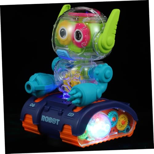 ERINGOGO Elektrischer Transparenter Getriebe Roboter mit Musik und Licht Laufender Kunststoffroboter für Kreatives Interaktives Langlebig und Sicher aus Farbe Zufällig Zufällige Farbe ERINGOGO Elektrischer Transparenter Getriebe Roboter mit Musik und Licht Laufender Kunststoffroboter für Kreatives Interaktives Langlebig und Sicher aus Farbe Zufällig Zufällige Farbe von ERINGOGO