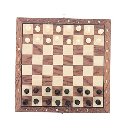 ERINGOGO Faltbares Holzschachspiel Für Schachbrett Mit Schachfiguren Tragbares Klappspielzeug Für Schach Dame Und Backgammon Für Reisen Hause von ERINGOGO