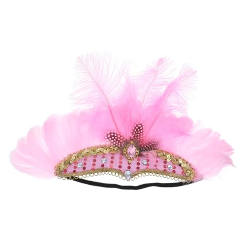 ERINGOGO Federgeschmücktes Haarband mit Pailletten Verstellbar für Karneval Halloween Partys und Bühnenauftritte Einheitsgröße für Damen Herren und Jugendliche Handgefertigter Haarschmuck ERINGOGO Federgeschmücktes Haarband mit Pailletten Verstellbar für Karneval Halloween Partys und Bühnenauftritte Einheitsgröße für Damen Herren und Jugendliche Handgefertigter Haarschmuck von ERINGOGO