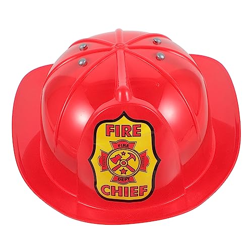 ERINGOGO Feuerwehrmützen für Kinder Feuerwehrmannmütze für Kleinkinder Feuerhut kinder feuerwehrhelm kinder-feuerwehrhelm Feuerwehrmann-Cosplay-Hüte Feuerwehrmann-Kostümzubehör Plastik von ERINGOGO