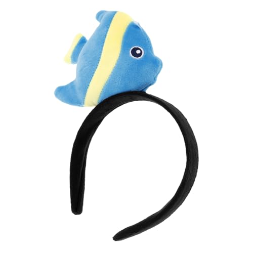 ERINGOGO Fisch-stirnband Stirnband Für Fotoshooting Süßes Tier-stirnband Partyzubehör Für Tropische Fische Cartoon-tier-haarband Süßes Fischkostüm-stirnband Urlaub Stirnbänder Plüsch Blue von ERINGOGO