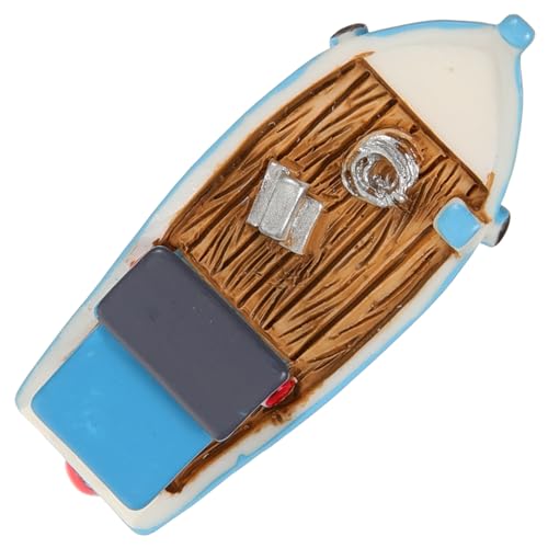 ERINGOGO Fischerbootverzierungen Zubehör für Angelboote Puppenhausboot Schiff Vakuum Aquarium partydeko Einschulung Geburtstagsgeschenk Decor Miniatur-Bootsfiguren Miniaturmodell- Harz von ERINGOGO