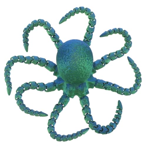 ERINGOGO Gelenkiges Oktopus-Spielzeug Mit Flexiblen Tentakeln, 3D-gedruckte Meerestier-meeresleben-Figur Aus Kunststoff, Bewegliches Oktopus-Modell, Ideal Schreibtischdekoration von ERINGOGO