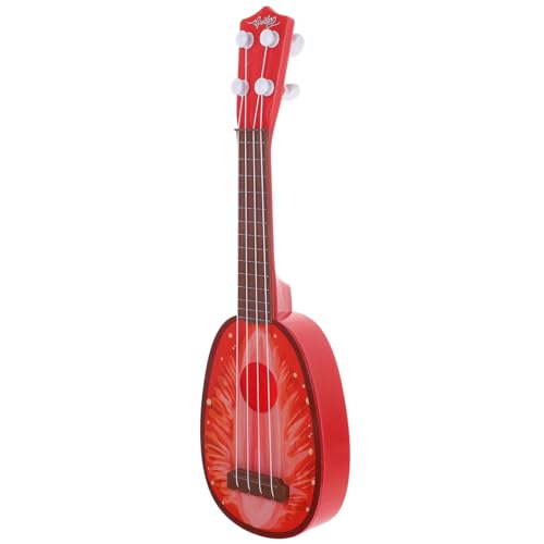 ERINGOGO Gitarre Für Kleinkind Musikinstrumente Ukulele Kunststoff Rot Mini Ukulele von ERINGOGO