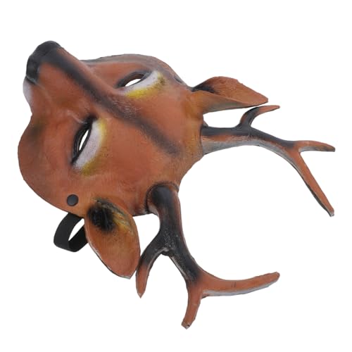 ERINGOGO Halloween-Requisiten Halloween-Hirschmasken Masken im Tier-Design Tiere Maske Weihnachtsmaske Reh halloween costume halloween kleidung Cosplay-Party-Maske Cosplay-Zubehör Pu Orange von ERINGOGO