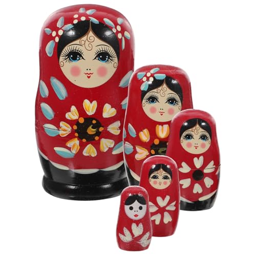 ERINGOGO Handbemalte Holz Russische Puppen Russische Nesting Toys Bunte Handgefertigte Holzfiguren Pädagogisch für Dekorative Sammlerobjekte ERINGOGO Handbemalte Holz Russische Puppen Russische Nesting Toys Bunte Handgefertigte Holzfiguren Pädagogisch für Dekorative Sammlerobjekte von ERINGOGO