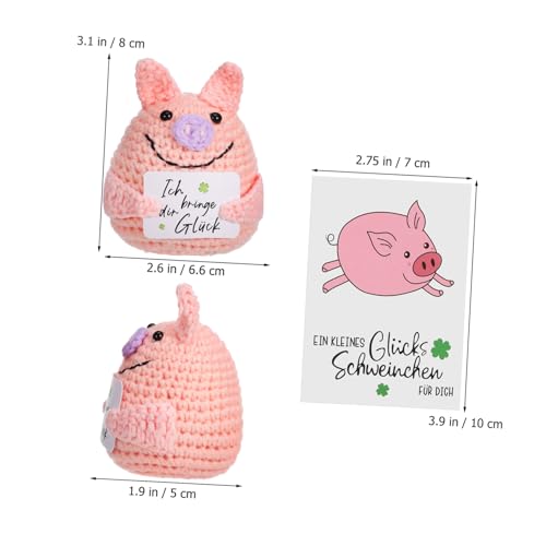 ERINGOGO Handgefertigte Gehäkelte Schweinepuppe mit Positiver Aussage Feine Verarbeitung Verschleißfest Mit Positiver Karte Niedliches Kuscheltier für Erwachsene Emotional Unterstützendes ERINGOGO Handgefertigte Gehäkelte Schweinepuppe mit Positiver Aussage Feine Verarbeitung Verschleißfest Mit Positiver Karte Niedliches Kuscheltier für Erwachsene Emotional Unterstützendes von ERINGOGO