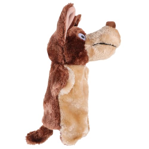 ERINGOGO Handpuppenspielzeug Wolf Interaktive Handpuppe Für Kreatives Puppenspiel Kuschelige Tierhandpuppe Aus Baumwolle Für Rollenspiele Und Geschichtenerzählen von ERINGOGO