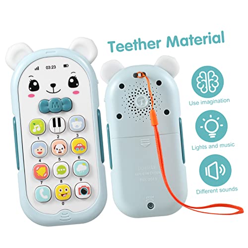 ERINGOGO Handyspielzeug für Handy Kleinkindspielzeug Säuglinge Babys Handy kindertelefon Babyphone 6-12 Monate Telefonspielzeug für Kleinkinder Abs von ERINGOGO