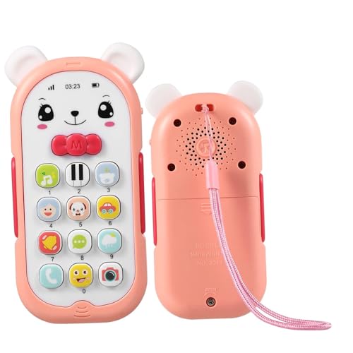 ERINGOGO Handyspielzeug für Teething Toys Handy Mädchen Kleinkinder Telefon Babyphone 6 bis 12 Monate -Handy Abs Rosa von ERINGOGO