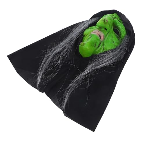 ERINGOGO Hexenmaske Gruselige Maske Alte Frauenmaske Creep-cosplay-maske Halloween Realistisch Gruseliges Halloween Für Erwachsene Gruselige Cosplay-maske Leistungsmasken Haarmaske Emulsion von ERINGOGO