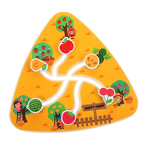 ERINGOGO Holz Labyrinth für Kleinkinder Lustiges Früchte Maze Board Robustes Holzspielzeug mit Gleitenden Figuren Pädagogisches Geschicklichkeitsspiel ERINGOGO Holz Labyrinth für Kleinkinder Lustiges Früchte Maze Board Robustes Holzspielzeug mit Gleitenden Figuren Pädagogisches Geschicklichkeitsspiel von ERINGOGO