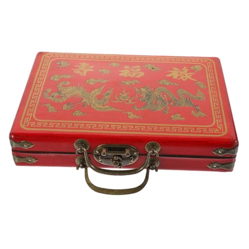 ERINGOGO Holz Mahjong Aufbewahrungsbox mit Deckel aus Pu Material Langlebig Stabil für Reise und Zuhause Mahjong Spielsteine Sicher Verstauen Vielseitige Holzbox ERINGOGO Holz Mahjong Aufbewahrungsbox mit Deckel aus Pu Material Langlebig Stabil für Reise und Zuhause Mahjong Spielsteine Sicher Verstauen Vielseitige Holzbox von ERINGOGO
