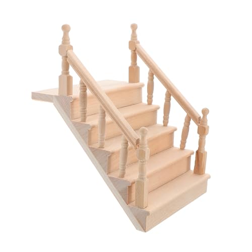 ERINGOGO Holz Miniatur Treppe Dollhouse Möbel Puppenhaus Accessoires Für Miniatur Szene Modelle Handwerk Projekte Miniaturtreppe Winische Möbel von ERINGOGO