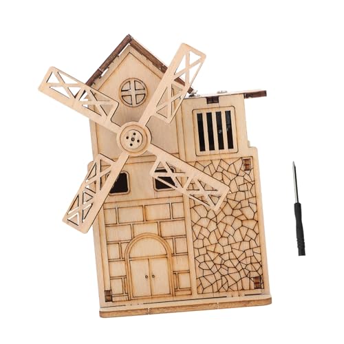 ERINGOGO Holz windmühlen musikbox DIY mit Motor Puzzle Robustem Holz Kindersicher Glatte Oberfläche Pädagogisch für Erwachsene für Zuhause und Garten ERINGOGO Holz windmühlen musikbox DIY mit Motor Puzzle Robustem Holz Kindersicher Glatte Oberfläche Pädagogisch für Erwachsene für Zuhause und Garten von ERINGOGO