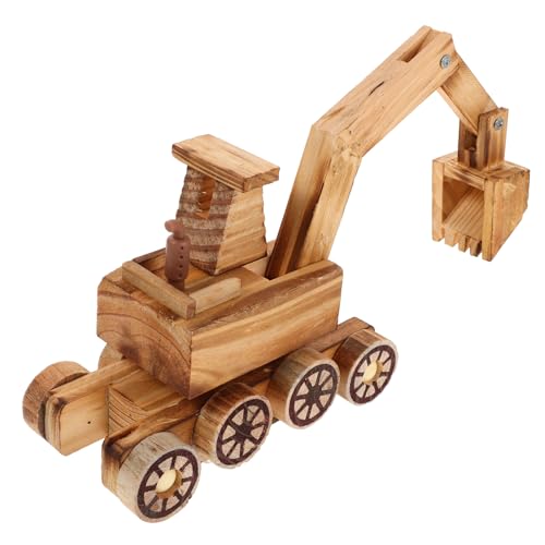 ERINGOGO Holzbagger Für Jungen B Autos Kinderspielzeug Auto Kleinkind Für Mädchen Für Kleinkinder Traktor Spielzeugautos Mädchen Kleinkinder Kleinwagen Bagger von ERINGOGO