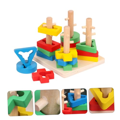 ERINGOGO Holzbauklötze Pädagogisches Steckspiel Geometrische Formen Lernspielzeug Motorische Entwicklung für Jungen Mädchen Ab Jahr Geeignet ERINGOGO Holzbauklötze Pädagogisches Steckspiel Geometrische Formen Lernspielzeug Motorische Entwicklung für Jungen Mädchen Ab Jahr Geeignet von ERINGOGO