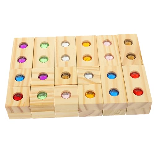 ERINGOGO Holzbausteine Edelstein Bunt Stabiles Lernspielzeug Montessori Bauklötze Kreativ Fördert Motorik und Fantasie für Eltern Junge Mädchen Interaktion ERINGOGO Holzbausteine Edelstein Bunt Stabiles Lernspielzeug Montessori Bauklötze Kreativ Fördert Motorik und Fantasie für Eltern Junge Mädchen Interaktion von ERINGOGO