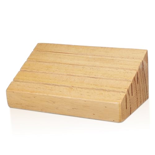 ERINGOGO Holzsockel Holzkartenhalter Kartenhalter Holz spielkartenhalter Holz Kartenhalter Tischkartenhalter Spielkartenständer Kartenhalter aus Holz Spielkarten Stehen Kiefernholz Brown von ERINGOGO