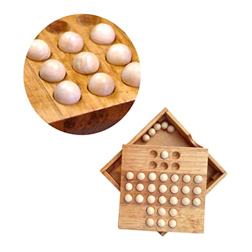 ERINGOGO Holzspielzeug Intelligenzspiel Klassisches Holz Brettspiel Single Chess Peg Lernspiel für Erwachsene Familien Freunde Denkspiel Geduldsspiel ERINGOGO Holzspielzeug Intelligenzspiel Klassisches Holz Brettspiel Single Chess Peg Lernspiel für Erwachsene Familien Freunde Denkspiel Geduldsspiel von ERINGOGO